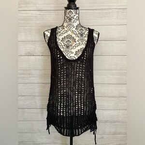 Blooming Jelly | NWT Women’s Black Crochet Swimsuit Cover Up